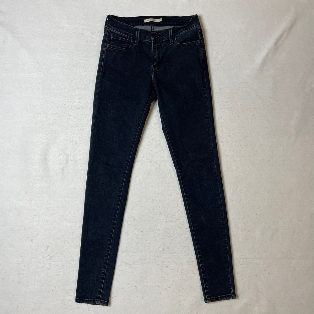Levis 710 Super Skinny Jeans Womens Size 26 Dark Wash Denim Stretch